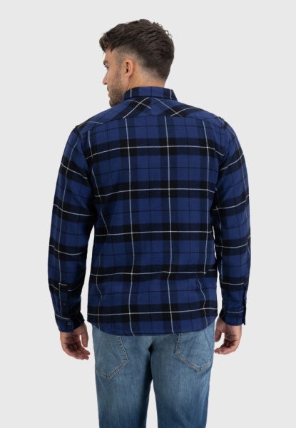 Рубашка Sem Flannel Vintage, цвет Kobalt Check 3