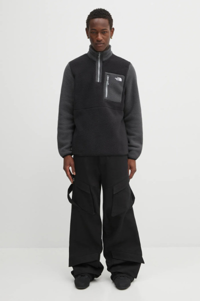 Кофта M Yumiori 1 4 Zip TNF, цвет Black Asphalt Grey Monument Grey 5