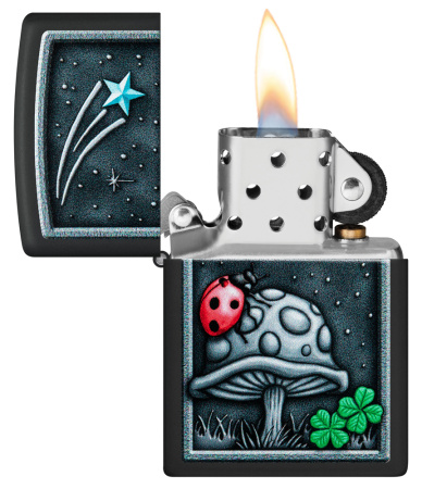 Зажигалка Zippo Ladybug, Black Matte, цвет черный 3