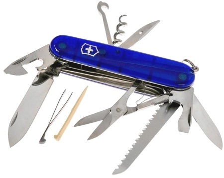 Нож перочинный Victorinox Huntsman полупрозрачный синий 3