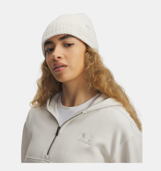 Шапка W Halftime Cable Knit Under Armour, цвет Stone 3