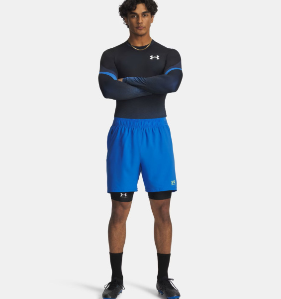 Лонгслив M HG Sub Crew Under Armour, цвет Blue Atlantis Black 3