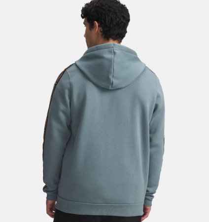 Толстовка Icon Fleece FZ Taping Under Armour, цвет Jasper Blue 2