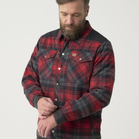 Рубашка Winter Warden Helikon, цвет Slate Crimson Plaid 10