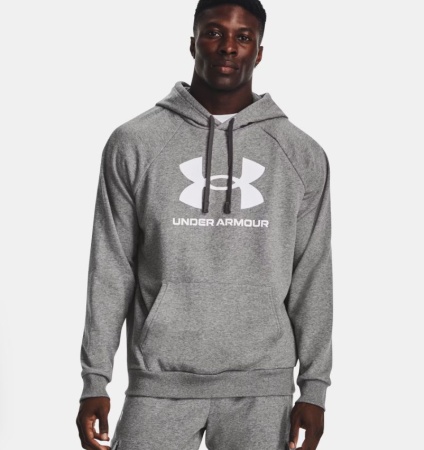 Толстовка Rival Fleece Logo Under Armour, цвет Grey 1379758-025