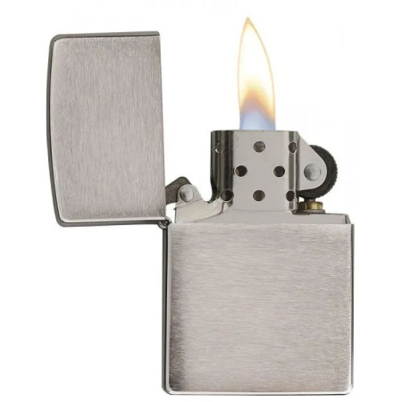 Зажигалка Zippo покрытие Brushed Chrome, цвет серебристый 2