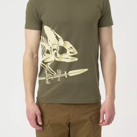 Футболка Full Body Skeleton Helikon, цвет Olive Green мод 4
