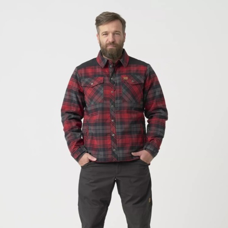 Рубашка Winter Warden Helikon, цвет Slate Crimson Plaid модель
