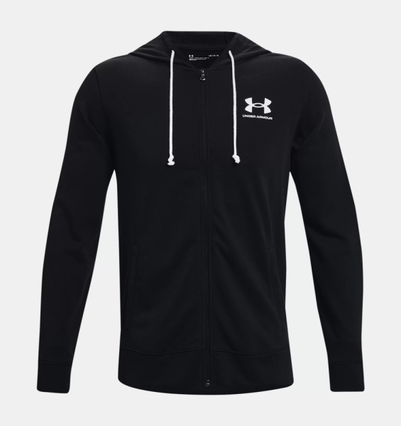 Толстовка Rival Terry LC FZ Under Armour, цвет Black 5