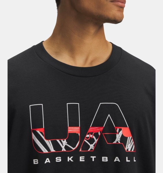 Футболка M HWT Hoops Branded Under Armour, цвет Black 3