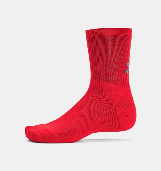Носки 3-Maker Mid (3 пары) Under Armour, цвет Red Castlerock 4