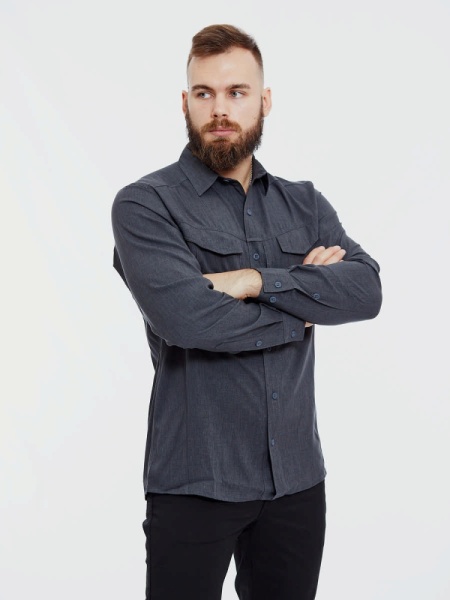 KO-DGM-PO-0119Z Рубашка DEFENDER MK2 Gentleman Helikon, цвет Melange BlackGrey 3