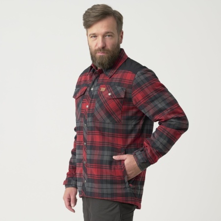Рубашка Winter Warden Helikon, цвет Slate Crimson Plaid 11