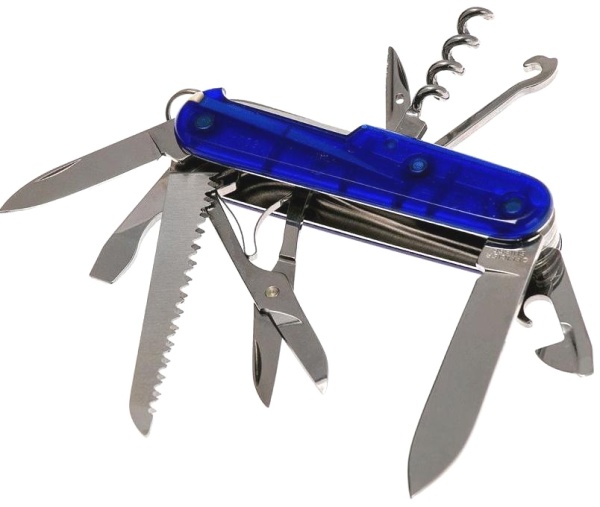 Нож перочинный Victorinox Huntsman полупрозрачный синий 4
