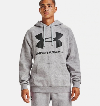 Толстовка Rival Fleece Big Logo Under Armour, цвет Grey 5