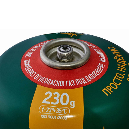 Баллон газовый STANDARD резьбовой 230 г, Tourist