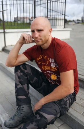 Футболка Travel Advice Russian Luck Helikon, цвет RedBlack Melange фотосет 4