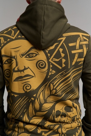 Худи Варгградъ «Солнце за нас-2», цвет хаки жёлтый бн 8