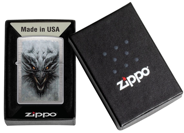 Зажигалка Zippo Dragon, Linen Weave, цвет серебристый 5