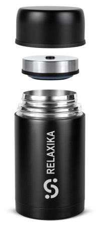 Термос для еды Relaxika 301 (1л), цвет черный 2
