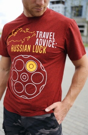 Футболка Travel Advice Russian Luck Helikon, цвет RedBlack Melange фотосет