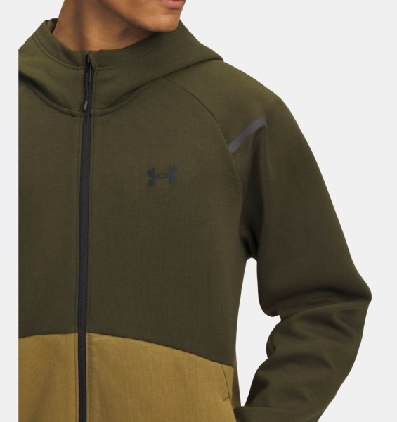 Толстовка M Unstoppable Flc FZ Under Armour, цвет Green 3