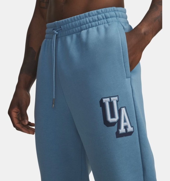 Брюки M Icon Flc Graphic Under Armour, цвет Blue Smoke 4
