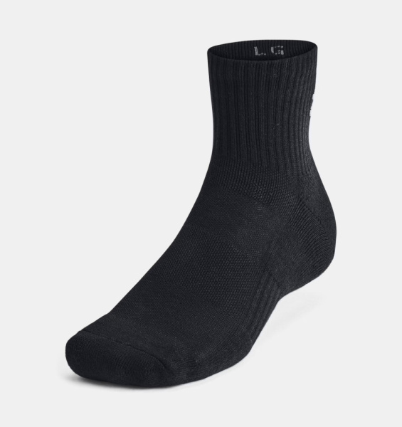 Носки U TC Qtr (3 пары) Under Armour, цвет Black 2