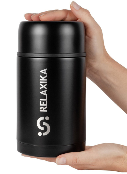 Термос для еды Relaxika 301 (1л), цвет черный 4