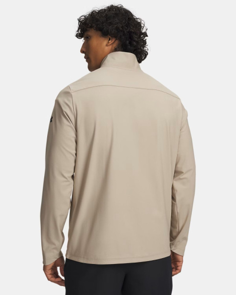 Толстовка Unstoppable Non-Hood FZ Under Armour, цвет City Khaki Black 2