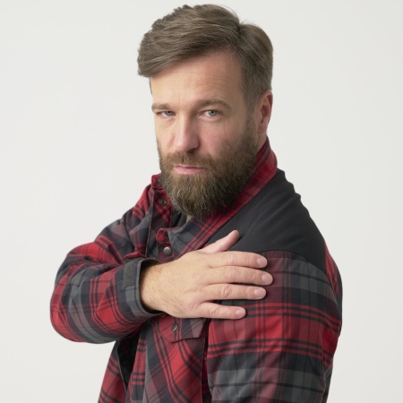 Рубашка Winter Warden Helikon, цвет Slate Crimson Plaid 7