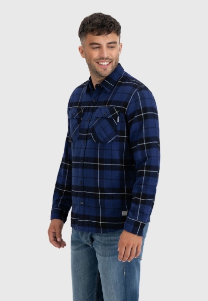 Рубашка Sem Flannel Vintage, цвет Kobalt Check 4