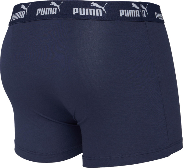 Трусы M Elements Logo Print Boxers (2 pack) Puma, цвет Navy 3