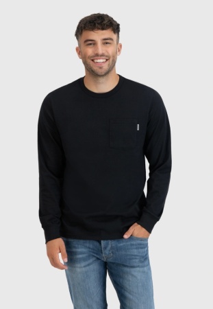 Лонгслив Grant pocket Vintage, цвет Black МОДЕЛЬ