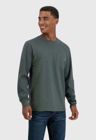 Лонгслив Grant pocket Vintage, цвет Grey Green МОДЕЛЬ 2