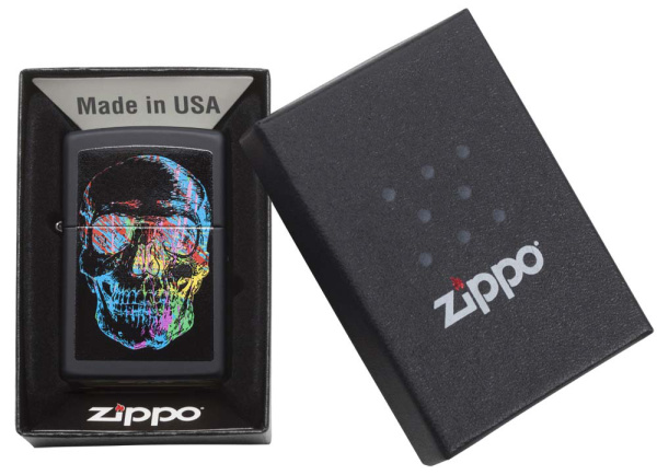 Зажигалка Skull Design Zippo, цвет черный 4