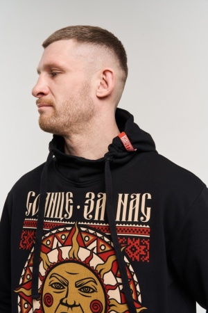 Худи Варгградъ «Солнце за нас» б н, цвет черный модель 2