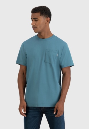 Футболка Gray pocket Vintage, цвет Ocean Blue МОДЕЛЬ