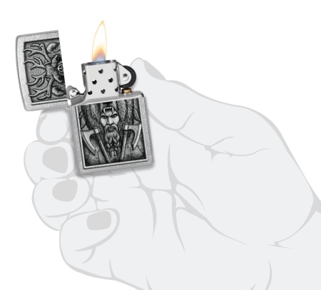 Зажигалка Zippo Barbarian, Street Chrome, цвет серебристый 4