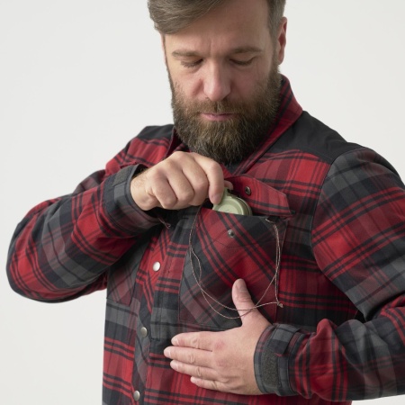 Рубашка Winter Warden Helikon, цвет Slate Crimson Plaid 4