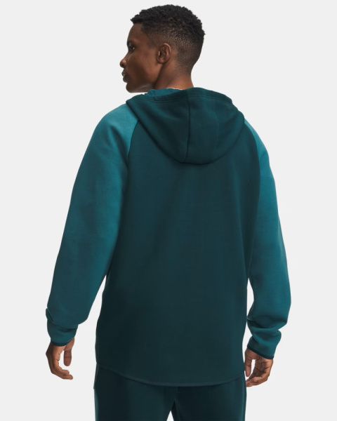 Толстовка M Unstoppable Flc FZ Under Armour, цвет Arden Green Rack Green Black 2
