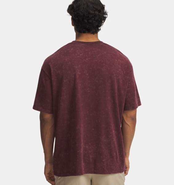 Футболка Heavyweight OS Logo Wash Under Armour, цвет Dark Maroon 2