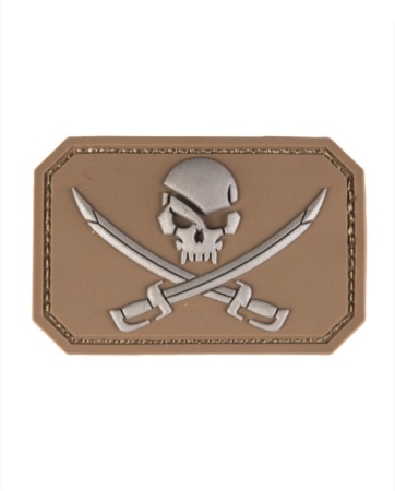 Патч 3D SKULL W.SWORDS (5.5x8) MIL-TEC, цвет Coyote