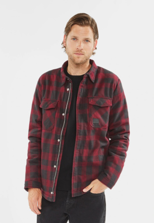Куртка Sherpa Vintage, цвет Burgundy Check МОДЕЛЬ