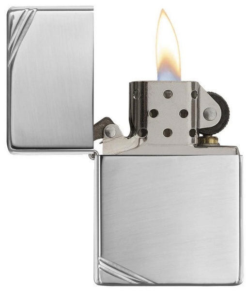 Зажигалка Zippo с полосками, с покрытием High Polish Chrome, цвет серебристый 2