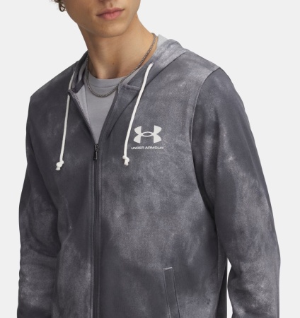 Толстовка Rival Terry AOP FZ Under Armour, цвет Grey 3