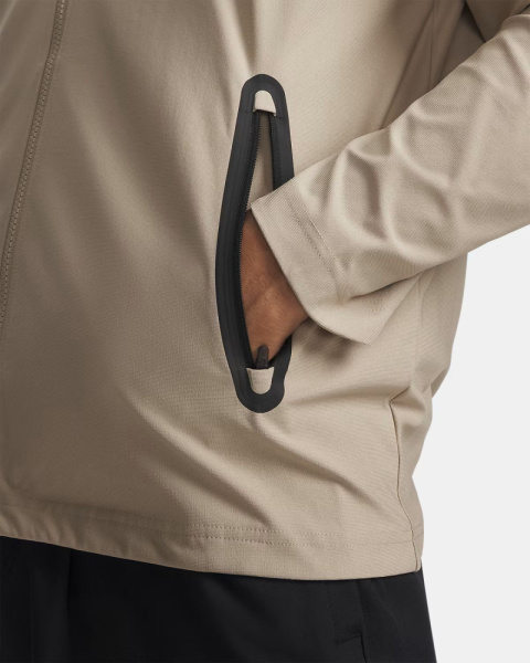 Толстовка Unstoppable Non-Hood FZ Under Armour, цвет City Khaki Black 3
