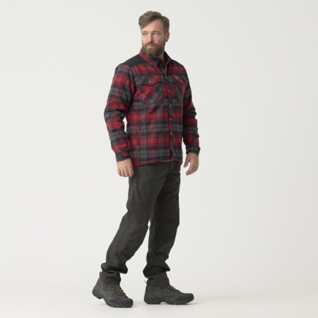 Рубашка Winter Warden Helikon, цвет Slate Crimson Plaid 8