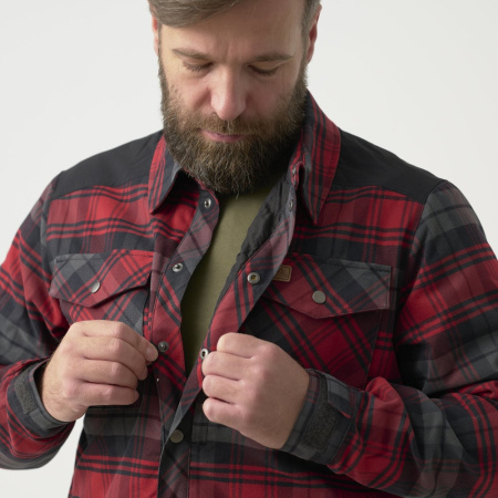 Рубашка Winter Warden Helikon, цвет Slate Crimson Plaid 3