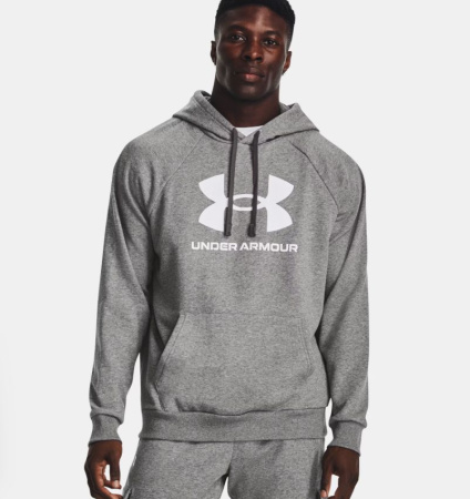 Толстовка Rival Fleece Logo Under Armour, цвет Grey 1379758-025